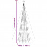Choinka z lampek, z kołkami, 1534 ciepłych białych LED, 500 cm