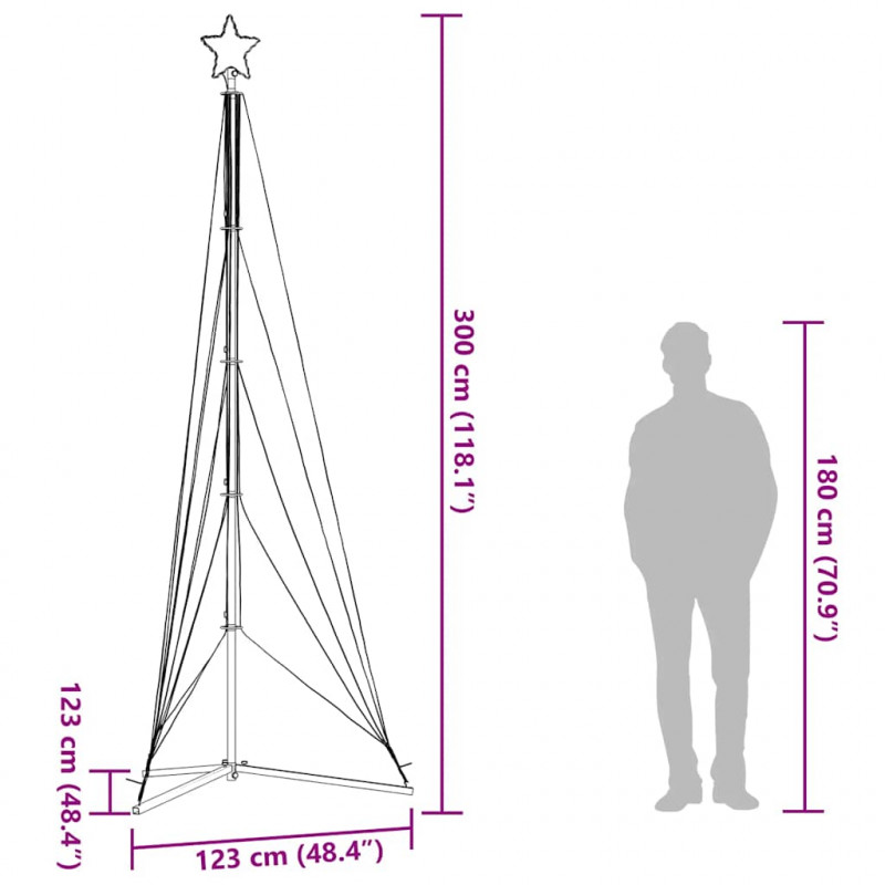 Lampki choinkowe, 525 ciepłych białych LED, 302 cm