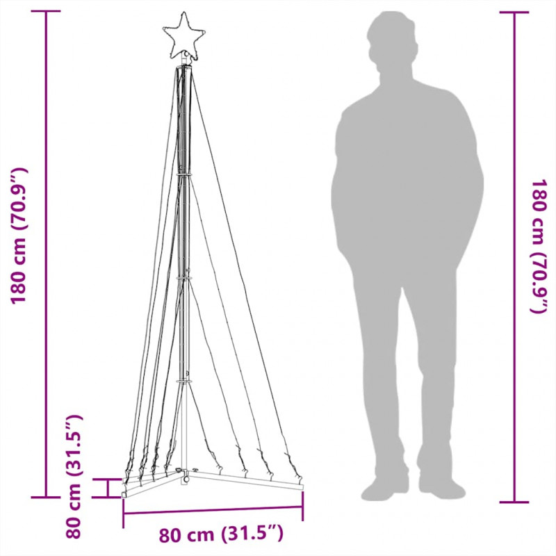 Lampki choinkowe, 339 niebieskich LED, 187 cm