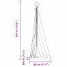 Lampki choinkowe, 339 kolorowych LED, 187 cm
