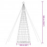 Stożkowa choinka z lampek, 1534 niebieskich LED, 503 cm
