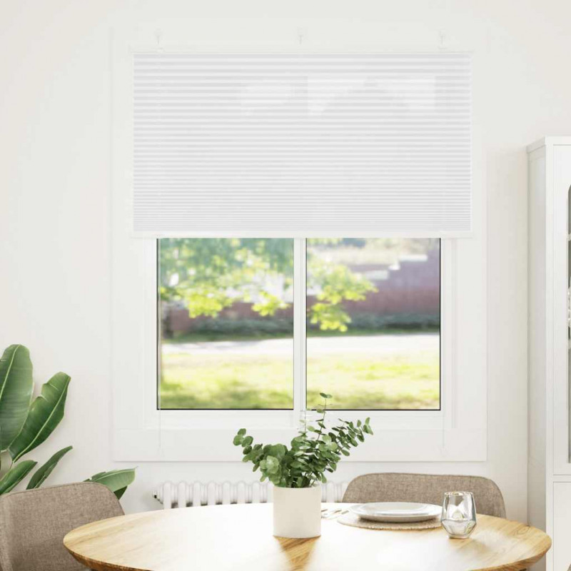 Roleta plisowana biała 105x150 cm Szerokość tkaniny 104,4 cm