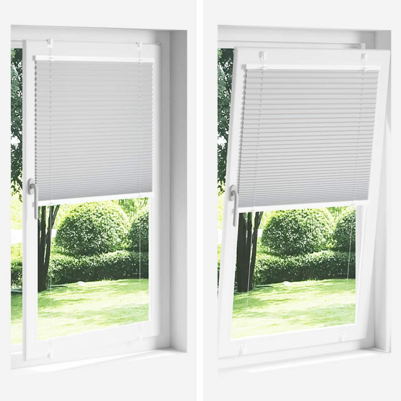 Roleta plisowana biała 105x150 cm Szerokość tkaniny 104,4 cm
