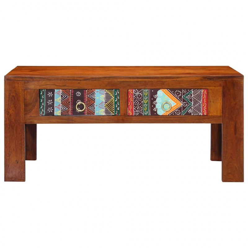 Stolik kawowy, 90x50x40 cm, lite drewno akacjowe