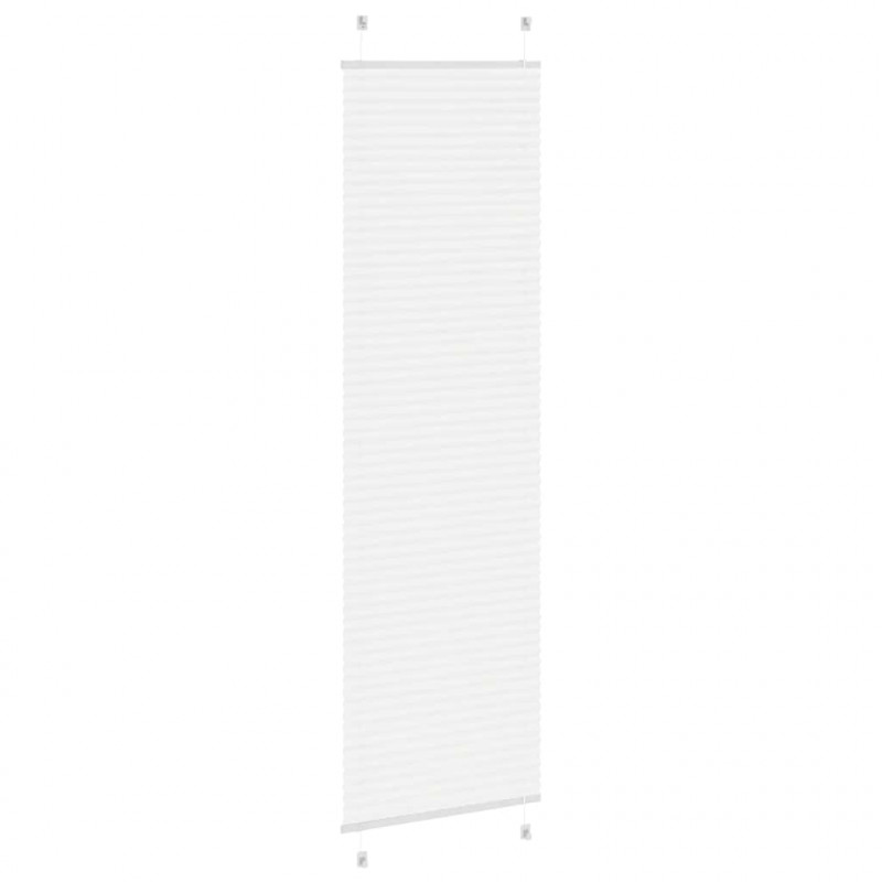Roleta plisowana biała 60x200 cm Szerokość tkaniny 59,4cm