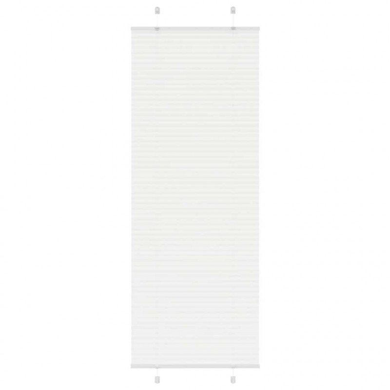 Roleta plisowana biała 75x200 cm Szerokość tkaniny 74,4 cm