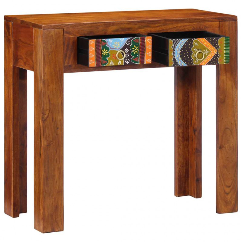 Konsola Stolik 80x35x75 cm Drewno lite Akacja