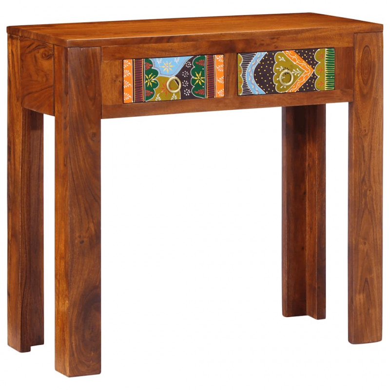 Konsola Stolik 80x35x75 cm Drewno lite Akacja