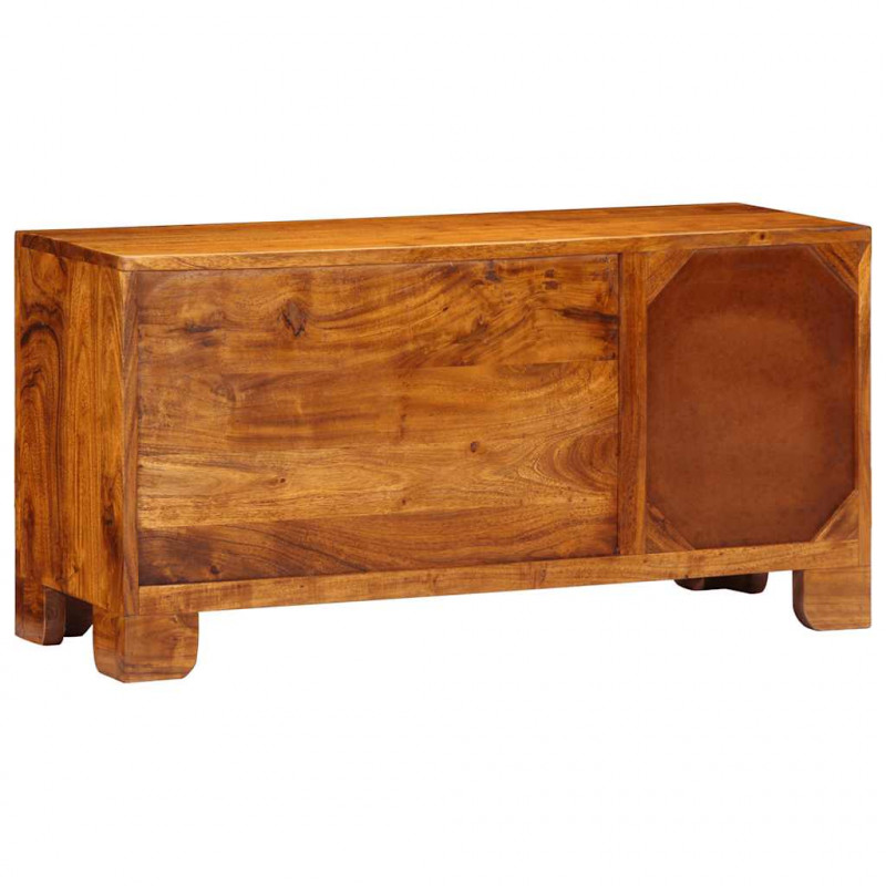 Szafka RTV wielokolorowa 90x30x45 lite drewno akacjowe