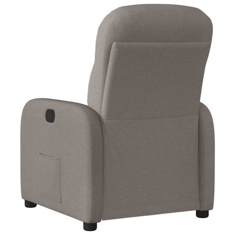 Fotel rozkładany, kolor taupe, obity tkaniną