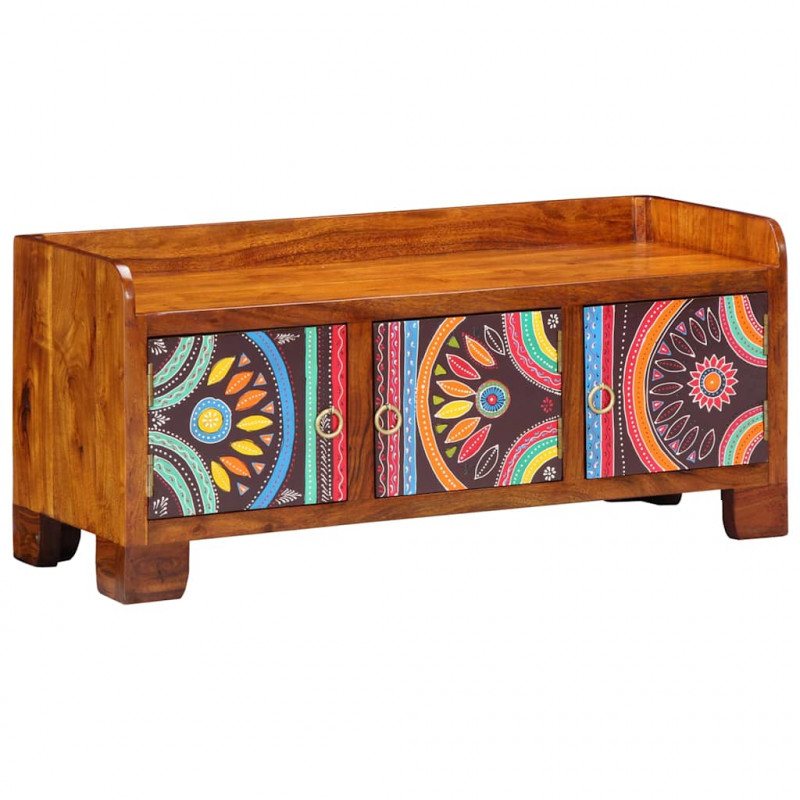 Szafka na buty Wielokolorowe 90 x 35 x 40 cm Lite Drewno Akacji