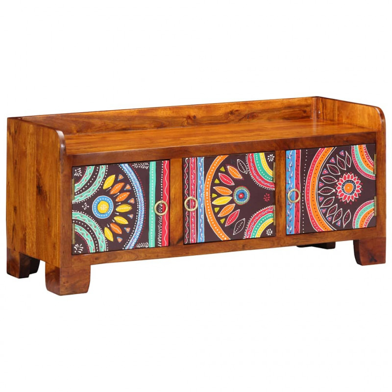 Szafka na buty Wielokolorowe 90 x 35 x 40 cm Lite Drewno Akacji