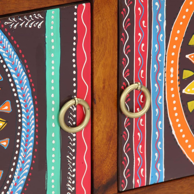 Szafka na buty Wielokolorowe 90 x 35 x 40 cm Lite Drewno Akacji