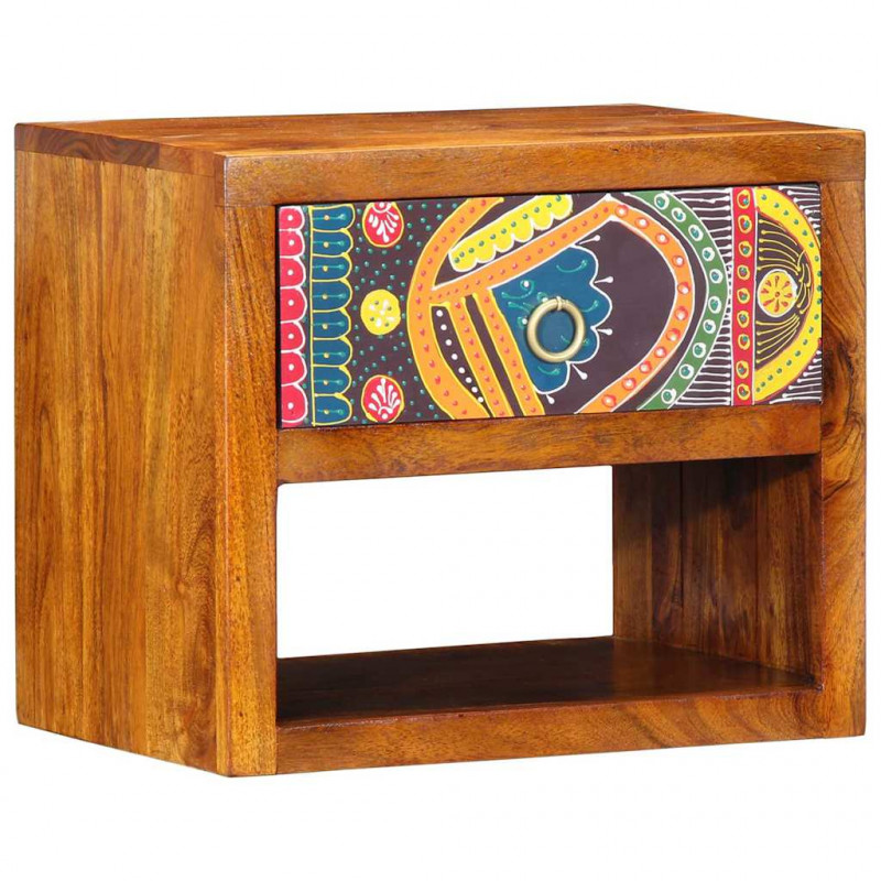 Szafka Nocna 2 pcs Brązowy 40 x 35 x 35 cm Lite Drewno Akacji