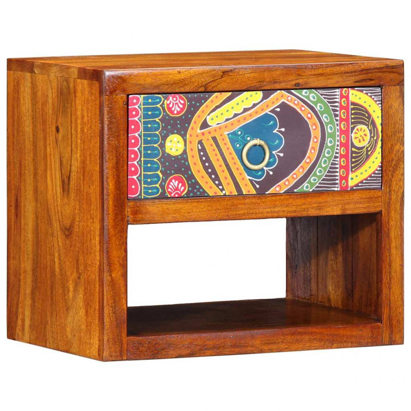 Szafka Nocna 2 pcs Brązowy 40 x 35 x 35 cm Lite Drewno Akacji
