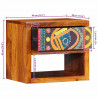 Szafka Nocna 2 pcs Brązowy 40 x 35 x 35 cm Lite Drewno Akacji