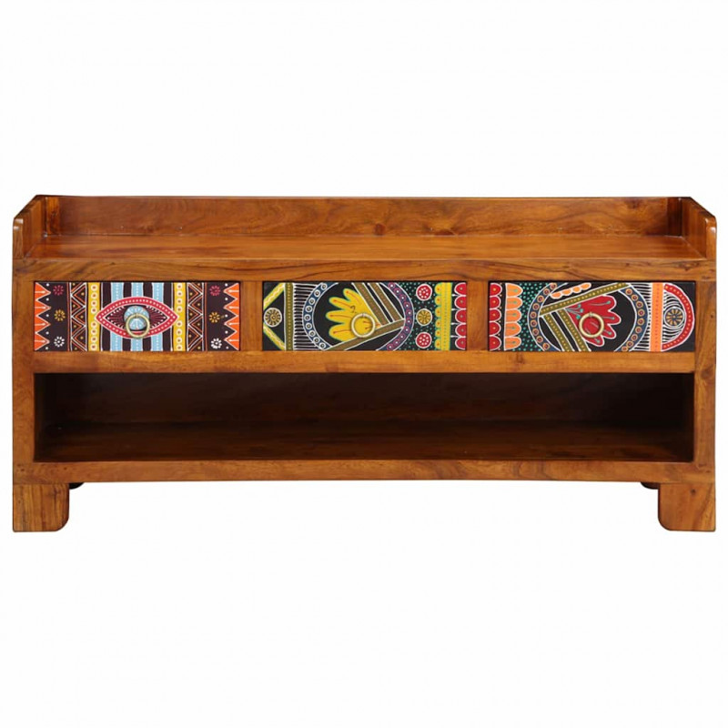 Ławka na buty Miodowy brąz 100 x 35 x 45 cm Drewno Akacjowe
