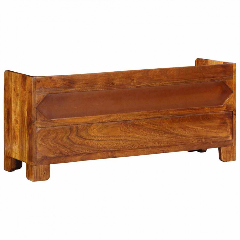 Ławka na buty Miodowy brąz 100 x 35 x 45 cm Drewno Akacjowe