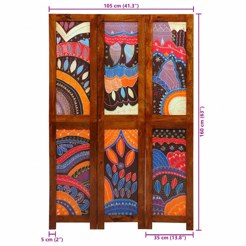 Przesłona pokoju Miodowy brąz 105 x 1,5 x 160 cm
