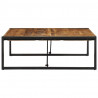 Stolik kawowy 100x100x35 cm lite drewno surowe mango