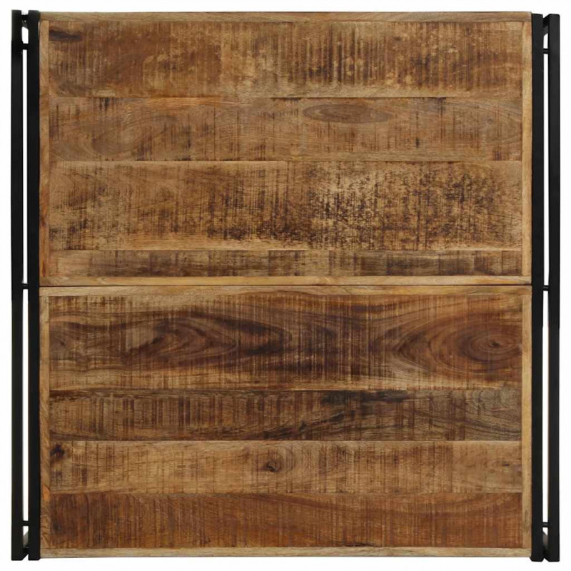 Stolik kawowy 100x100x35 cm lite drewno surowe mango