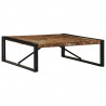 Stolik kawowy wielokolorowy 100x100x35 cm lite drewno odzyskane