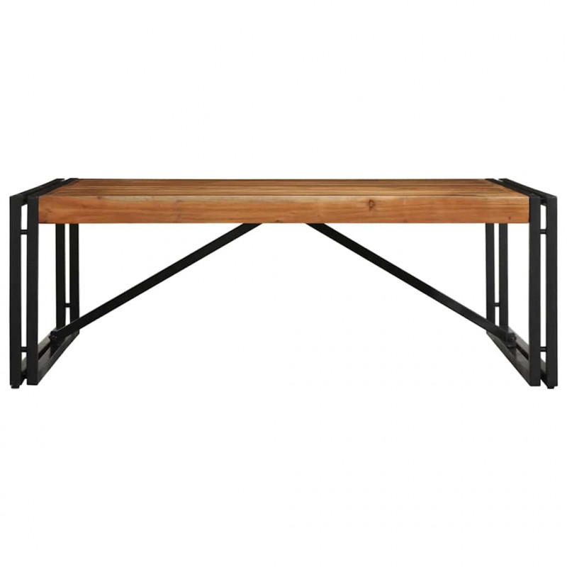 Stolik kawowy 100x100x35 cm lite drewno akacjowe