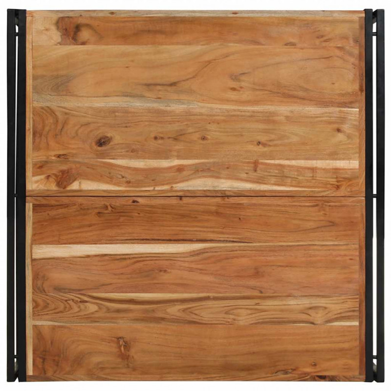 Stolik kawowy 100x100x35 cm lite drewno akacjowe