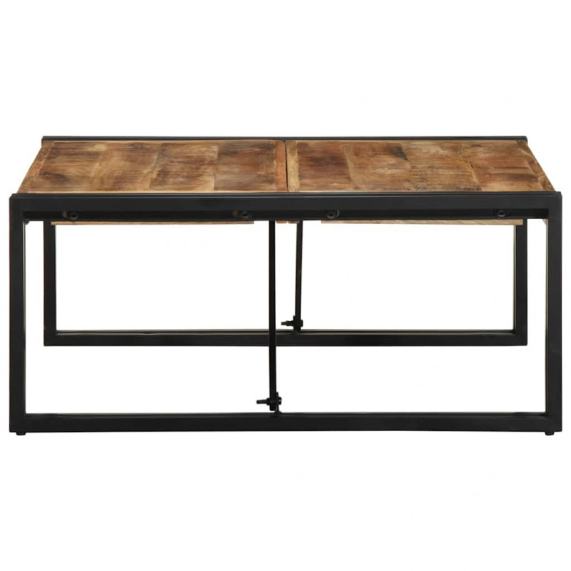 Stolik kawowy 80x80x35 cm lite drewno surowe mango
