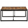 Stolik kawowy 80x80x35 cm lite drewno surowe mango