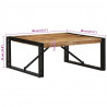 Stolik kawowy 80x80x35 cm lite drewno surowe mango