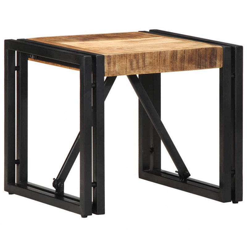 Stolik kawowy 40x40x35 cm lite drewno surowe mango