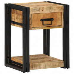 Szafka nocna 40x35x50 cm lite drewno surowe mango