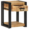 Szafka nocna 40x35x50 cm lite drewno surowe mango