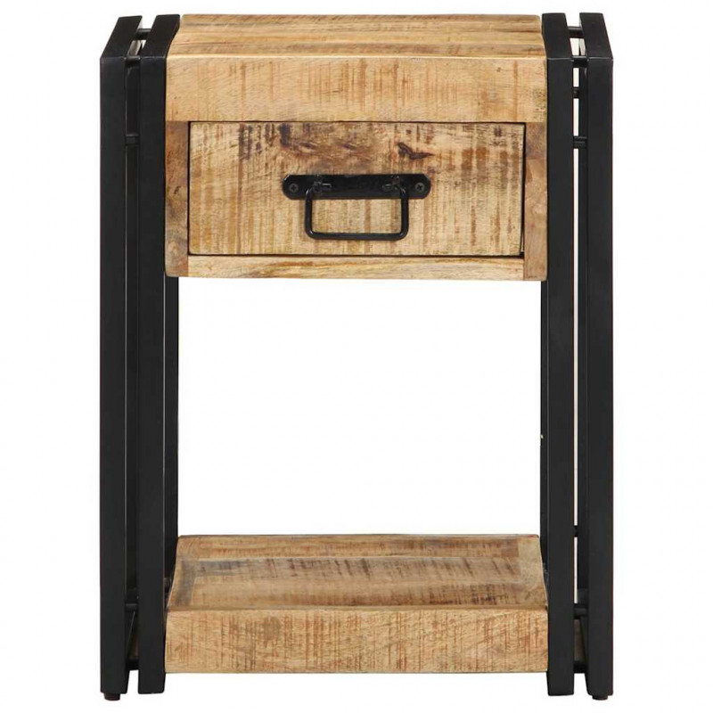 Szafka nocna 40x35x50 cm lite drewno surowe mango