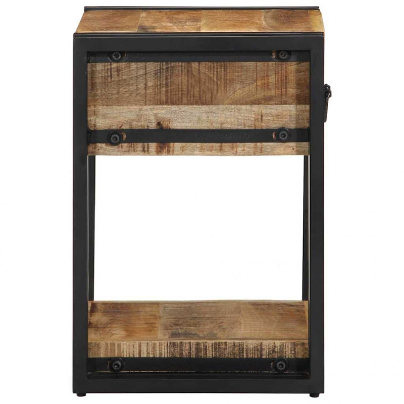 Szafka nocna 40x35x50 cm lite drewno surowe mango