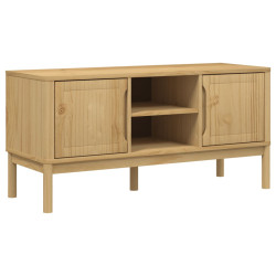 Szafka RTV FLORO, woskowy brąz, 114x43x55 cm, drewno sosnowe