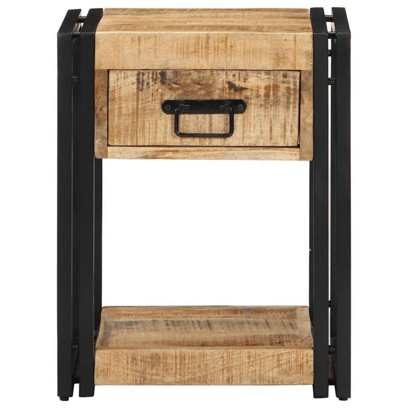Szafki nocne 2 szt. 40x35x50 cm Drewno lite surowe Mango