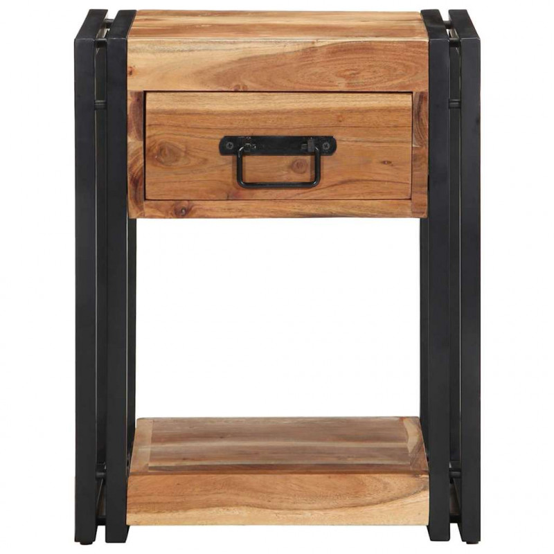 Szafka Nocna 2 pcs Brązowy 40 x 35 x 50 cm lite drewno akacjowe