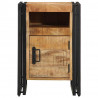 Szafka nocna, 40x40x59 cm, lite surowe drewno mango