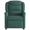 Fotel rozkładany, ciemnozielony, tapicerowany tkaniną