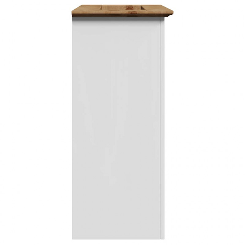 Szafka pod umywalkę łazienkową, BODO, biało-brązowa, 70x35x80cm