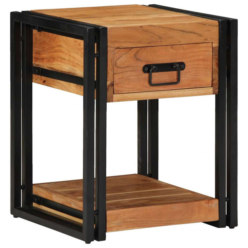 Szafka Nocna Brązowy 40 x 40 x 50 cm lite drewno akacjowe