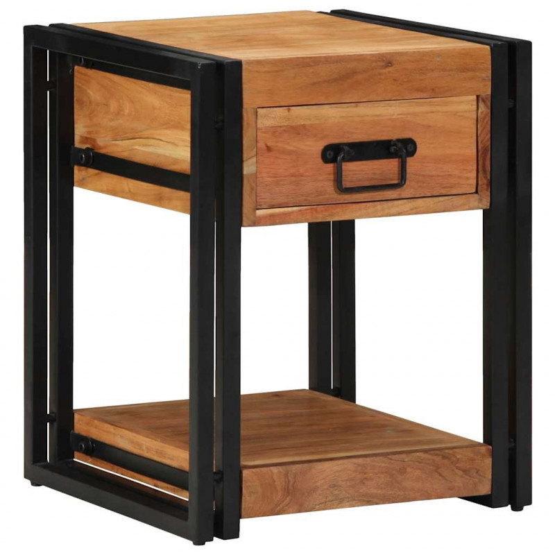Szafka Nocna 2 pcs Brązowy 40 x 40 x 50 cm lite drewno akacjowe
