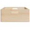 Skrzynka drewniana z uchwytami, 40x30x13cm, lite drewno sosnowe