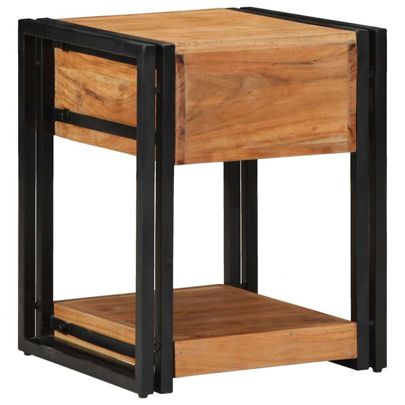 Szafka Nocna 2 pcs Brązowy 40 x 40 x 50 cm lite drewno akacjowe