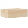 Skrzynka drewniana z uchwytami, 40x30x13cm, lite drewno sosnowe