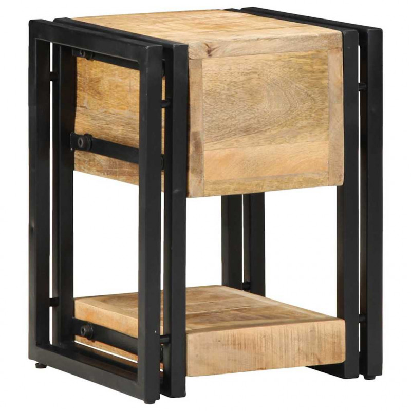 Szafka Nocna 2 pcs Brązowy 30 x 30 x 40 cm lite drewno mango