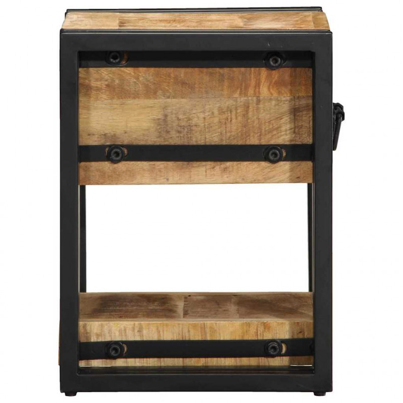Szafka Nocna 2 pcs Brązowy 30 x 30 x 40 cm lite drewno mango