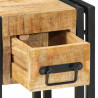 Szafka Nocna 2 pcs Brązowy 30 x 30 x 40 cm lite drewno mango